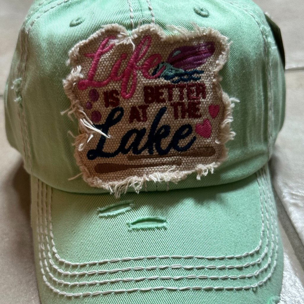 Nwt Kbethos Mint Life Is Better At The Lake Womens Adjustable Baseball Cap
